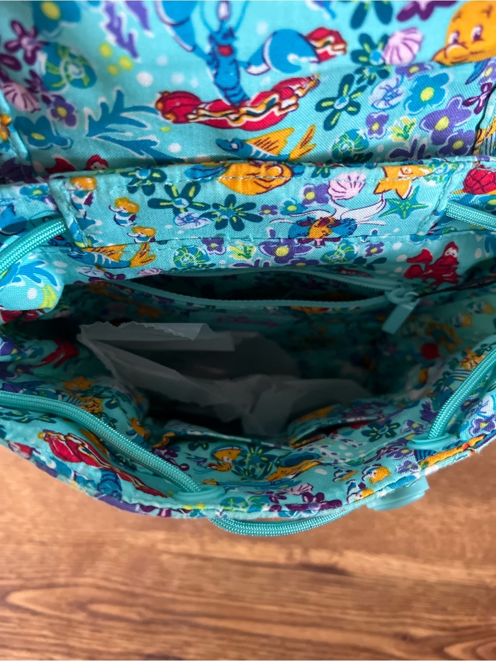 NWT Disney Vera Bradley Ariel Floral Ditsy Mini Backpack The Little Mermaid - Picture 5 of 12